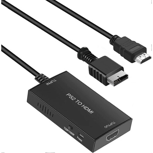 Προσαρμογέας PS2 σε HDMI με καλώδιο HDMI PS2, μετατροπέας PS2 σε HDMI Υποστήριξη HD 1080P