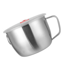 Stainless Steel Food Bowl with Lid, Durable Easy Clean Serving for Home, Restaurant and Hotel Use