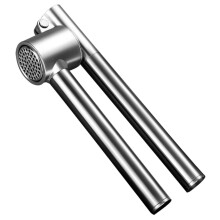 Stainless Steel Garlic Press with Ergonomic Long Handle, Manual Mincer for Home and Restaurant Use