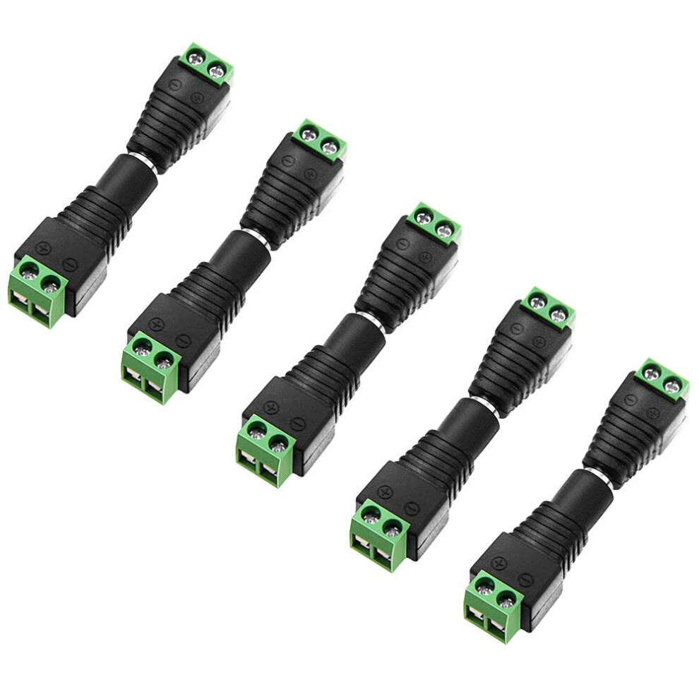 5 Pairs 5.5X2.1mm Dc Power Connector Male Female Plug For 12V 24V Led Strip And Cctv Camera 9455672390507