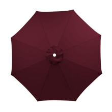 Patio Umbrella Replacement Canopy 3m Wine Red, UV Protection Waterproof Outdoor Cover with 6 Ribs