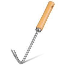 Hand Weeder Garden Weeding Tool with Ergonomic Wooden Handle for Precise Weed Removal and Yard Care