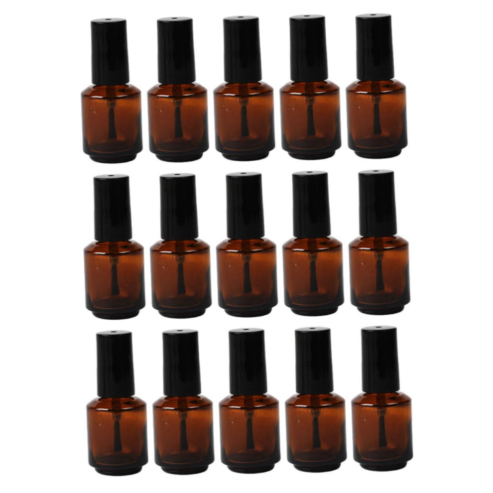 15pcs 8ml Empty Nail Polish Bottles with Brush, LeakProof Refillable Travel Size for DIY Nail Art