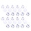 30Pcs 6-Sided White Plastic Dice Set 16mm with Storage Bag 1
