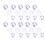 30Pcs 6-Sided White Plastic Dice Set 16mm with Storage Bag 7
