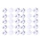 30Pcs 6-Sided White Plastic Dice Set 16mm with Storage Bag 8