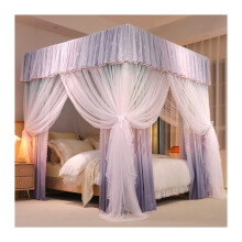 Princess Style Bed Canopy with 360 Enclosure and Lace Design for Girls Bedroom Privacy