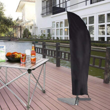 Waterproof Outdoor Umbrella Cover 80.7in Black, Heavy Duty AllWeather Patio Parasol Protector
