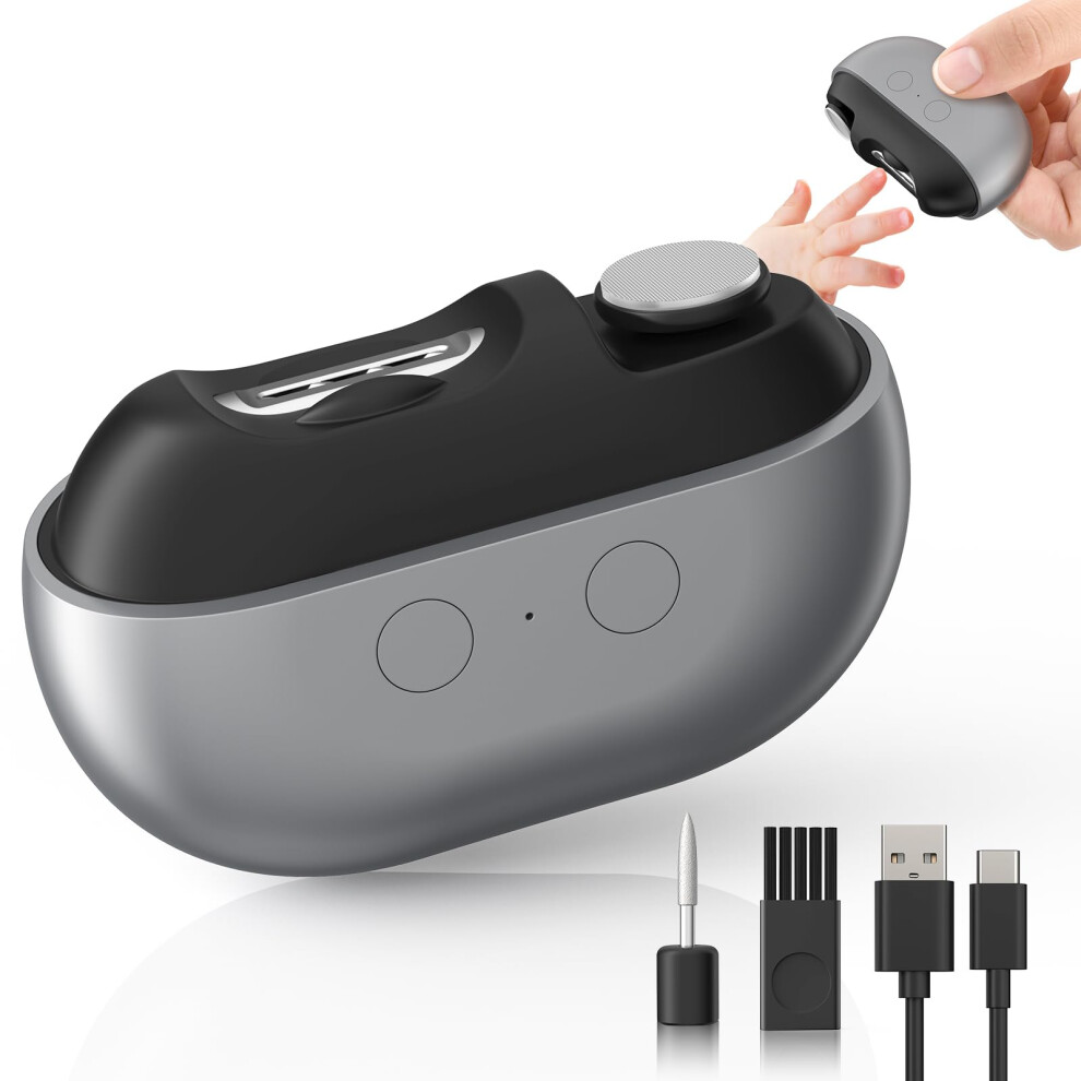Electric Nail Clipper With Led Usb Rechargeable Automatic Nail Trimmer For Baby And Seniors Light