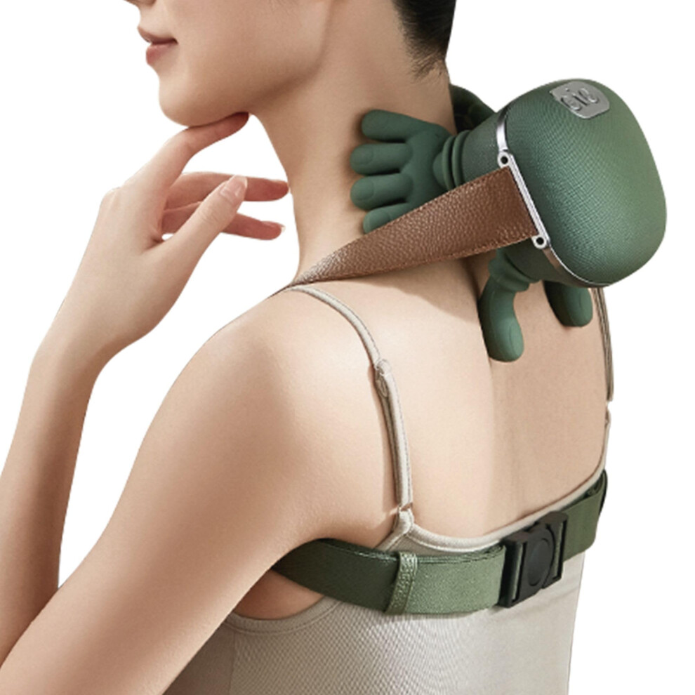 Cordless Heated Shiatsu Neck and Shoulder Massager with Real Hand Massage and Heat Therapy