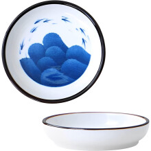 Ceramic Dipping Bowls Set of 2, Elegant Glazed Stoneware Sauce Bowls, Dishwasher Safe