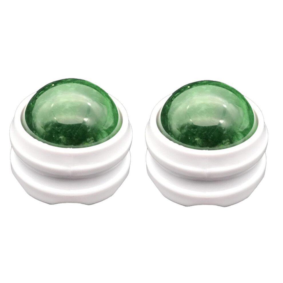 Green Massage Ball Set Of 2 For Back And Joint Pain Relief, Handheld Roller Manual Massager,
