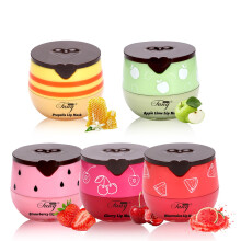 Lip Balm and Overnight Lip Mask with Deep Hydration, Fruity Scents, Vitamin E, 5 Flavors Set