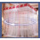 Mosquito Net Bed Canopy Pink Lace Double Layer for Double Bed with Four Corner Posts 2