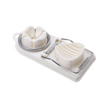 2pcs Stainless Steel Egg and Mushroom Slicer Multifunctional Cutter for Fruits and Vegetables White