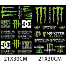 Rennmotorrad-Monster-Energieaufkleber Helmaufkleber