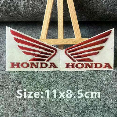 For 3D Honda Sticker Logo Tank Wing Motorcycle Decals Emblem 2