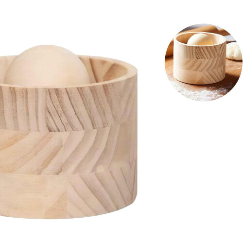 Wooden Rolling Pin for Dumpling Wrappers with Ergonomic Grip, Durable Solid Wood for Pastry 2