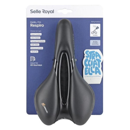 Selle de vélo - SELLE ROYAL - Respiro Stracciatella - Royalgel - Ventilation périnéale - Protection latérale 2