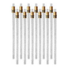 10PCS Wine Bottle Torch Kit with Fiberglass Replacement Wicks and Brass Holders for Outdoor Decor