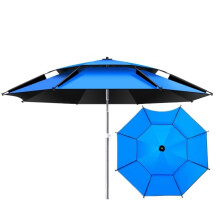 Beach Umbrella with UV Protection, Windproof Patio Sun Shade for Fishing, Poolside and Garden