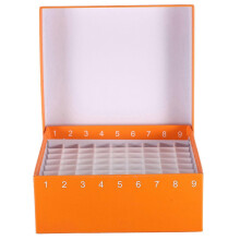 Praktische 81-Gitter-1-5ml-Laborreagenzglasproben-Fläschchen-Gefrierbox mit Trennrohr-Aufbewahrungsbox für Gefrierröhrchenhalter