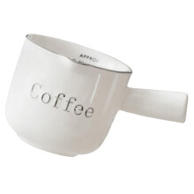 Ceramic Creamer Pitcher for Coffee with Comfortable Handle Grip, MultiUse Porcelain Milk Jug