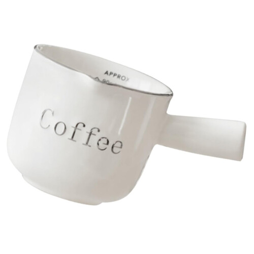 Ceramic Creamer Pitcher for Coffee with Comfortable Handle Grip, MultiUse Porcelain Milk Jug