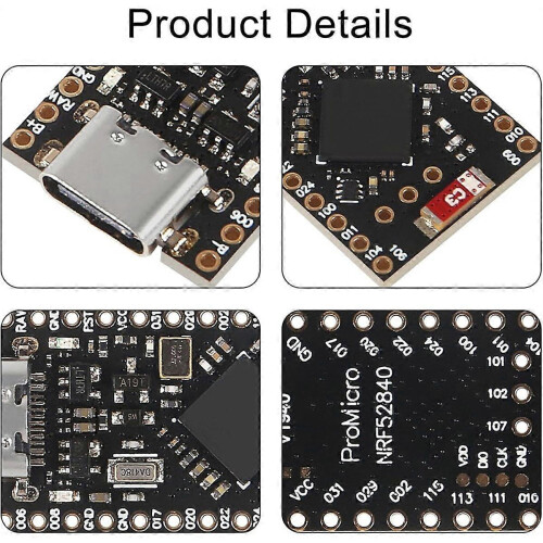 Pro Micro NRF52840 Development Board, Bluetooth, Type-C, para IDE-5pcs 1