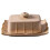 Vintage Ceramic Butter Dish with Lid, Rectangular Porcelain Keeper for Freshness, Khaki 1