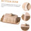 Vintage Ceramic Butter Dish with Lid, Rectangular Porcelain Keeper for Freshness, Khaki 4