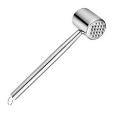 Stainless Steel Meat Tenderizer Hammer with Ergonomic Grip, Heavy Duty Steak and Chicken Mallet