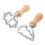 2pcs Ravioli and Dumpling Cutter Set Snowflake Christmas Tree Shapes MultiFunction Baking Tool 1