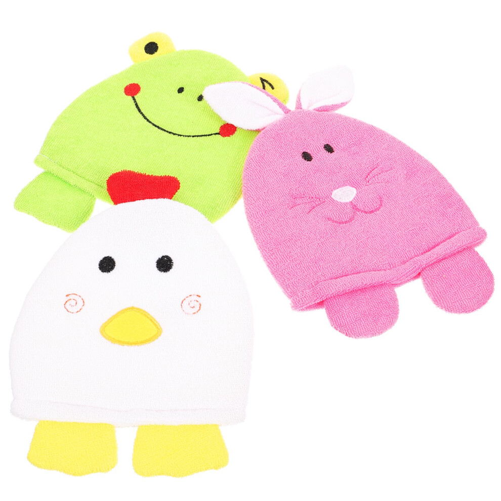 Exfoliating Shower Gloves 3pcs DualSided Bath Scrub Mitt for Spa Massage and Body Care