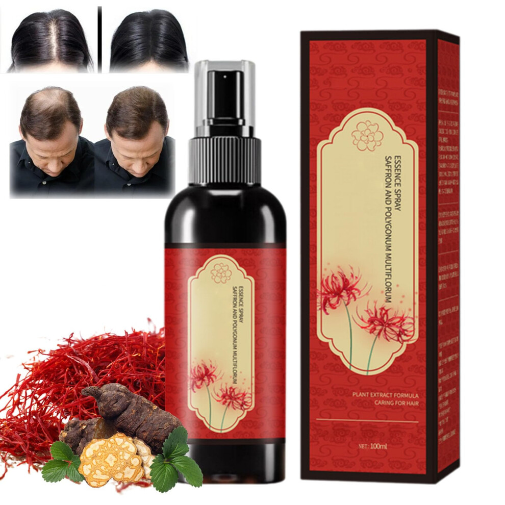 Gray Saffron And Polygonum Hair Growth Spray 100Ml Anti Frizz Herbal Formula For Hair