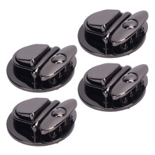 10 Sätze 40mm Tuck-Lock-Verschluss 47x47mm Silber/Schwarz