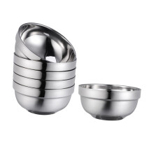 6pcs Stainless Steel Insulated Soup Bowls 13cm Double Wall HeatResistant Rice Bowl Set