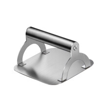 Stainless Steel Meat Tenderizer Tool and NonStick Burger Press with Ergonomic Grip