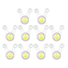 10Pcs LED Camping Light Outdoor Tent Rope Safety Warning Light with Hook for Hiking and Cycling