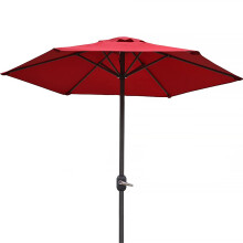 2m Round Outdoor Cantilever Patio Umbrella Waterproof Polyester Large Sun Protection with Crank
