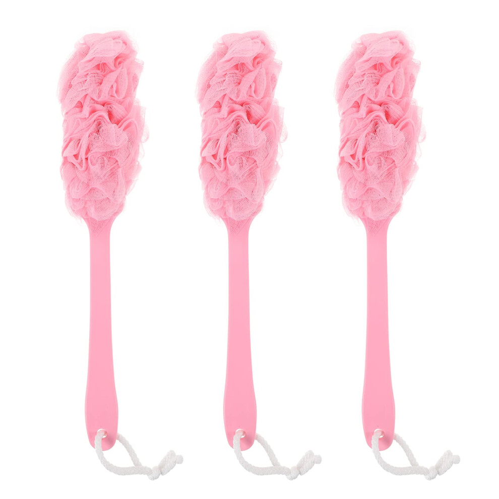 Long Handle Bath Brush and Body Scrubber, Dual Bristles for Gentle Exfoliation Wet and Dry Use