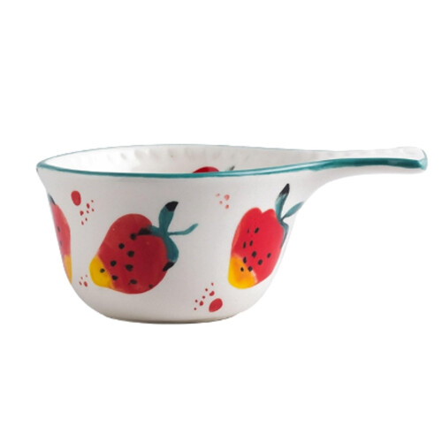FishShaped Ceramic Serving Bowl Set with Unique Handle, HandPainted Underglaze, 60ml and 270ml