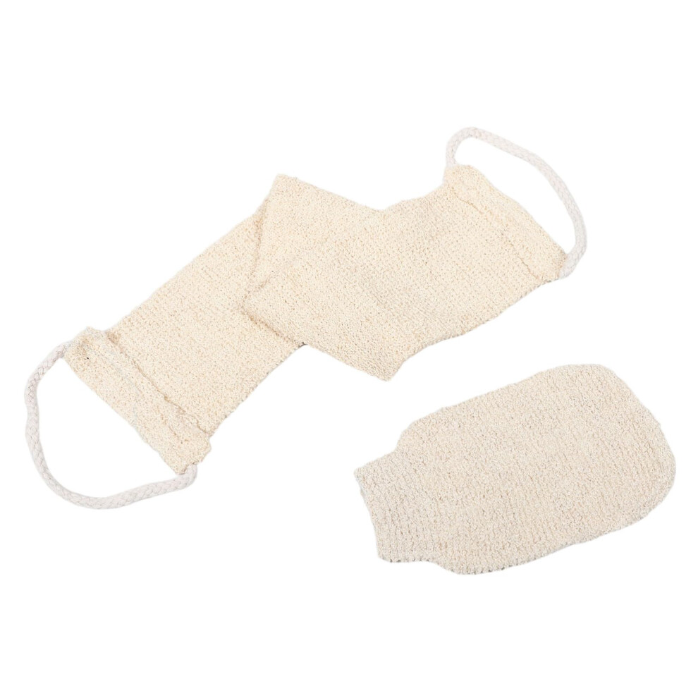 Natural Sisal Back Scrubber and Exfoliating Shower Gloves Set for Women, Complete Body Care