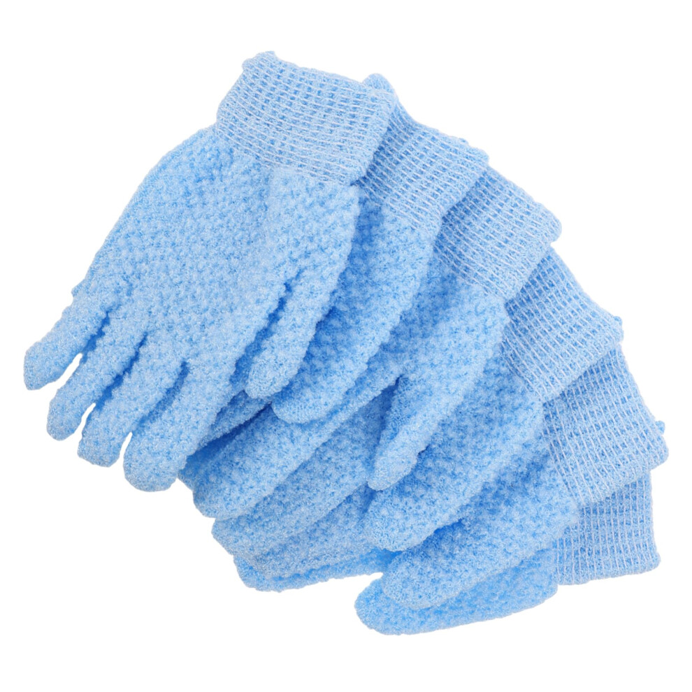 3 Pairs Exfoliating Gloves for Dead Skin Removal, DoubleSided Nylon Body Scrubber Mitts