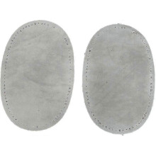 Petice din material piele întoarsă pentru repararea coatelor și genunchilor, patch-uri ovale pre-perforate cu 2 piese cusute (14x9cm) 2025