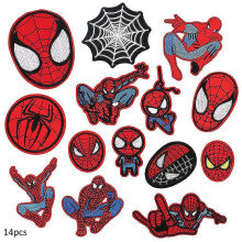 14 piese din seria Spider-Man Patch-uri brodate, patch-uri decorative de cusut sau de călcat pentru