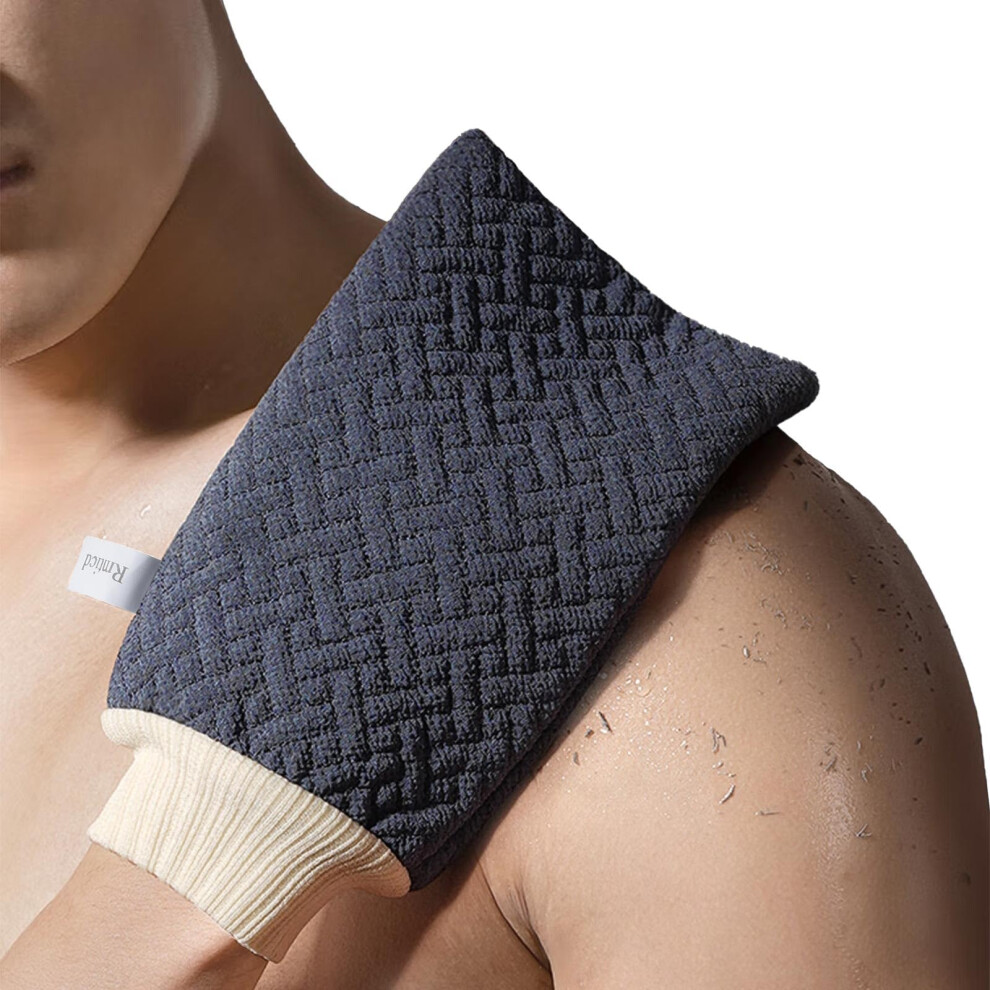 Exfoliating Gloves with Deep Exfoliation Texture, 3 Layer Body Scrubber Glove for Shower