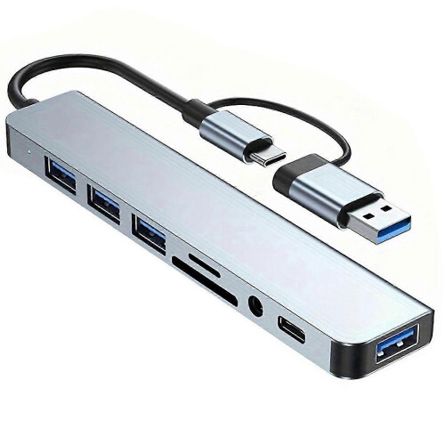 USB C Multiport Hub 8 in 2 Powered USB C Multiport Hub Adapter for Keyboard
