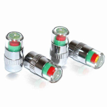 4Pc Car Tire Pressure Indicator Tire Pressure Gauge Indicator Alert Monitoring Valve Cap Sensor External Valve Detection