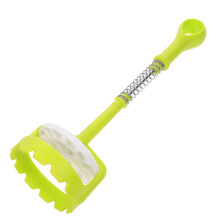 Stainless Steel Potato Masher with Non Slip Handle and Easy Clean Spring Loaded Ricer Tool
